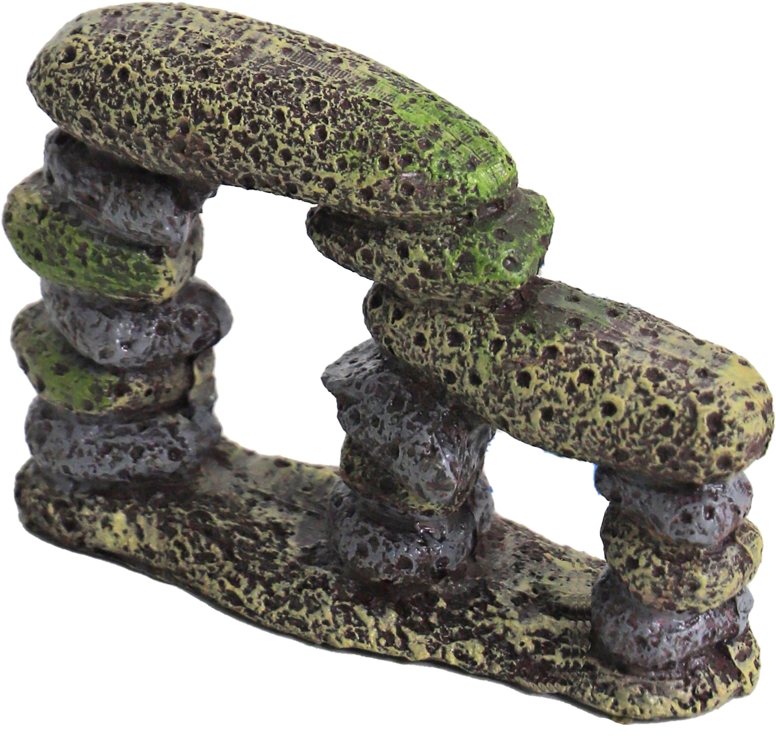 ornament polyresin kiezels met 2 doorgangen 10x7 cm