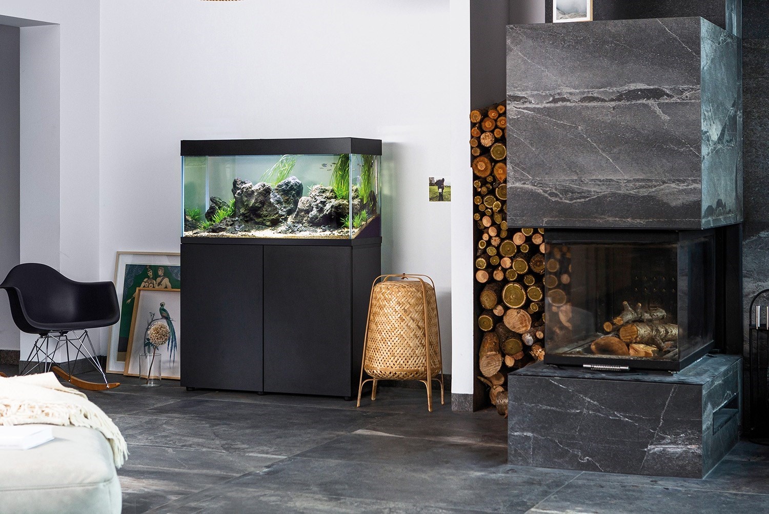 Pro Aquarium met Meubel OPTISET 200 Zwart 2.0