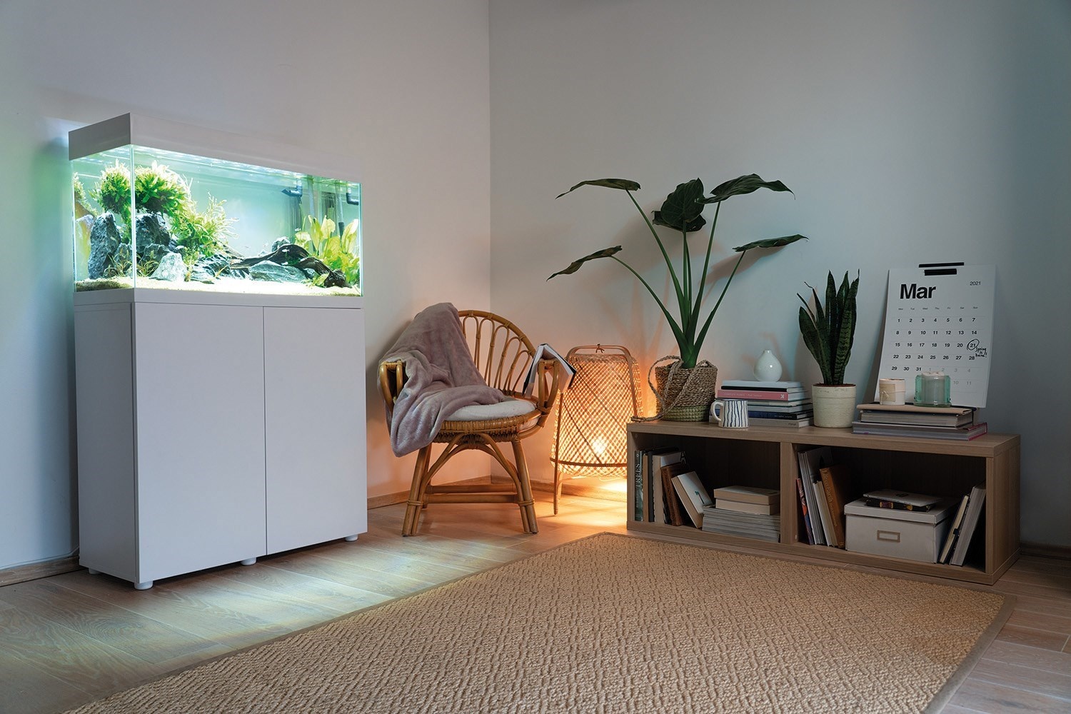 Pro Aquarium met Meubel OPTISET 125 Wit 2.0