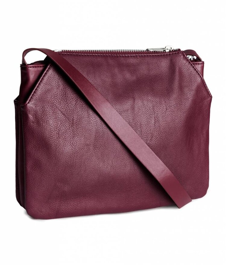 Red clutch handbag