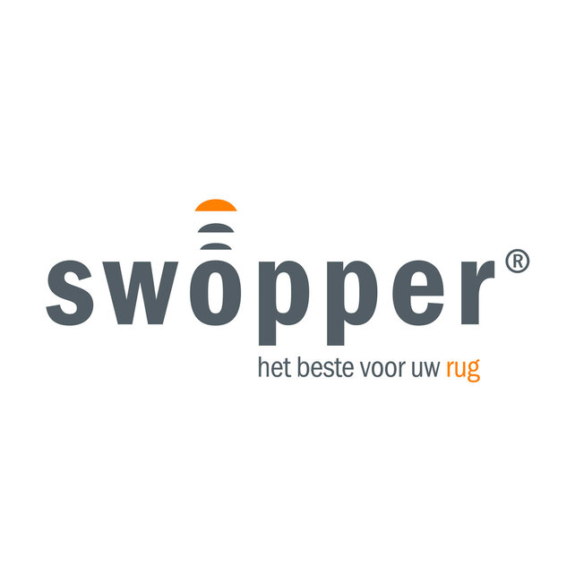 swopper kunstleder zwart met wielen