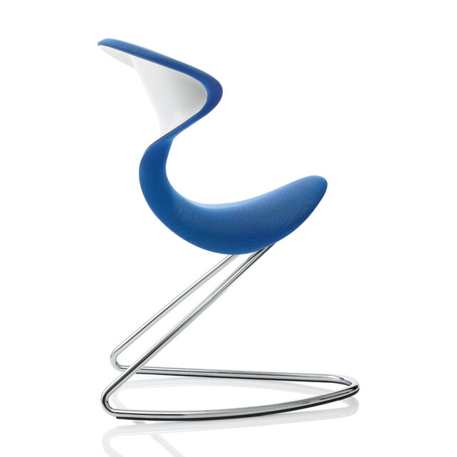 oyo stoel blauw - chroom frame