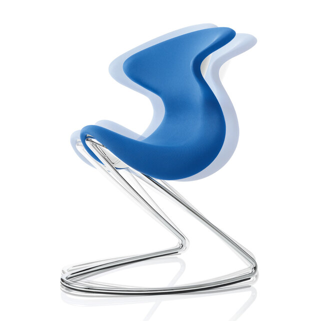 oyo stoel blauw - wit frame