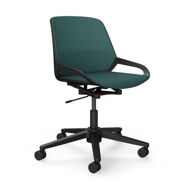 Bureaustoel Numo Task zwart | poederblauw