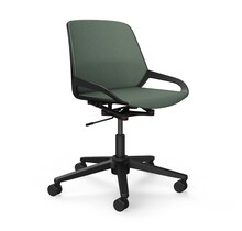 Bureaustoel Numo Task zwart | lichtgroen