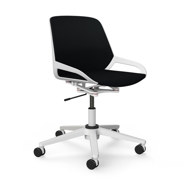 Bureaustoel Numo Task wit | zwart