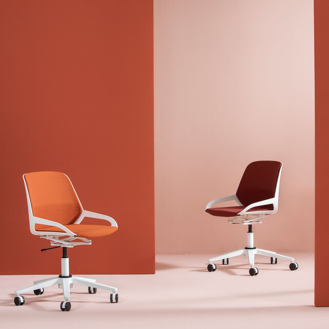 Bureaustoel Numo Task wit | grijs