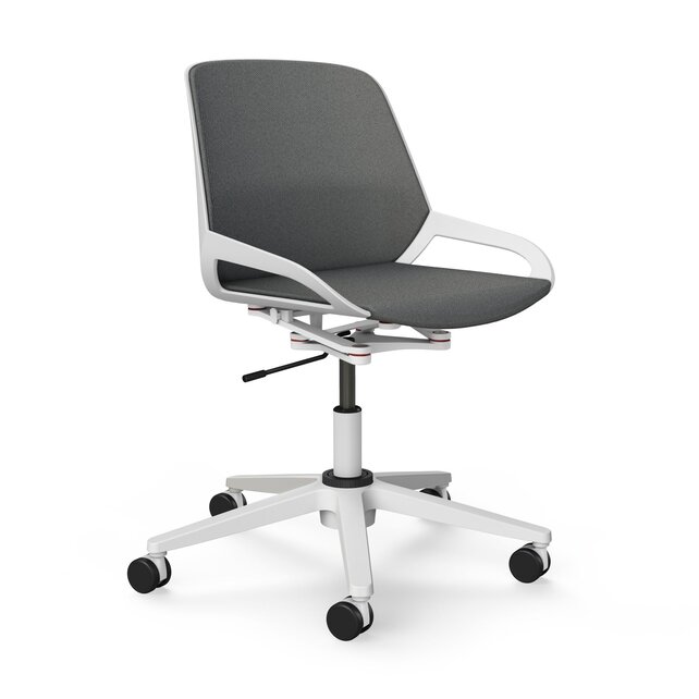 Bureaustoel Numo Task wit | grijs