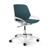 Bureaustoel Numo Task wit | blauwgrijs