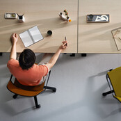 Bureaustoel Numo Task wit | groen