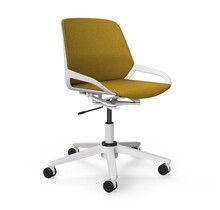 Bureaustoel Numo Task wit | geel