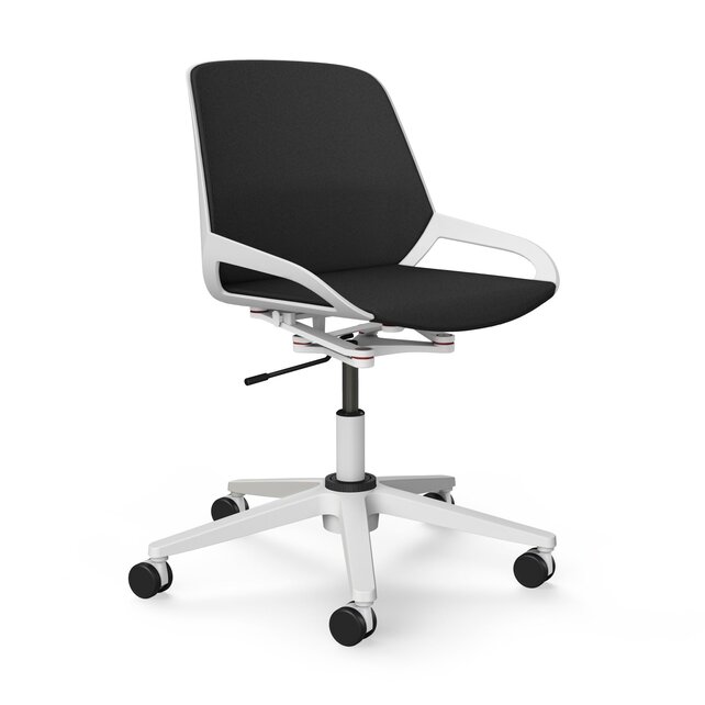 Bureaustoel Numo Task wit | donkergrijs