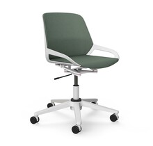 Bureaustoel Numo Task wit | lichtgroen