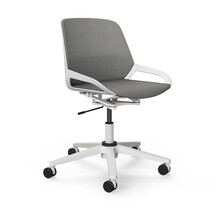 Bureaustoel Numo Task wit | leigrijs