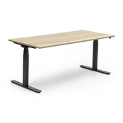Zit-sta bureau Activedesk zwart | Halifax oak