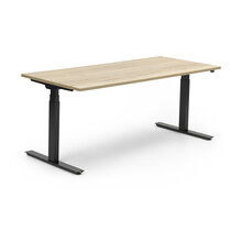 Zit-sta bureau Activedesk zwart | natuur eiken