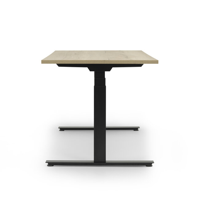 Zit-sta bureau Activedesk zwart | Halifax oak