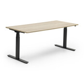 Zit-sta bureau Activedesk zwart | Robson oak