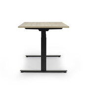 Zit-sta bureau Activedesk zwart | Robson oak