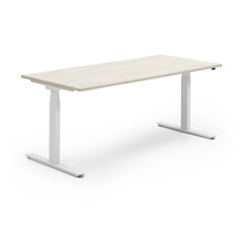 Zit-sta bureau Activedesk wit | Light oak