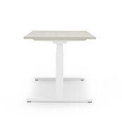 Zit-sta bureau Activedesk wit | Light oak