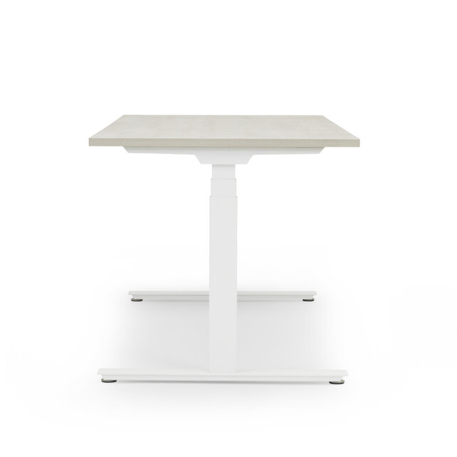 Zit-sta bureau Activedesk wit | Light oak