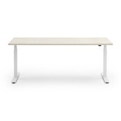 Zit-sta bureau Activedesk wit | Light oak