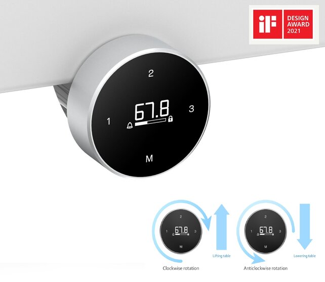 Zit-sta bureau Activedesk wit | Halifax oak