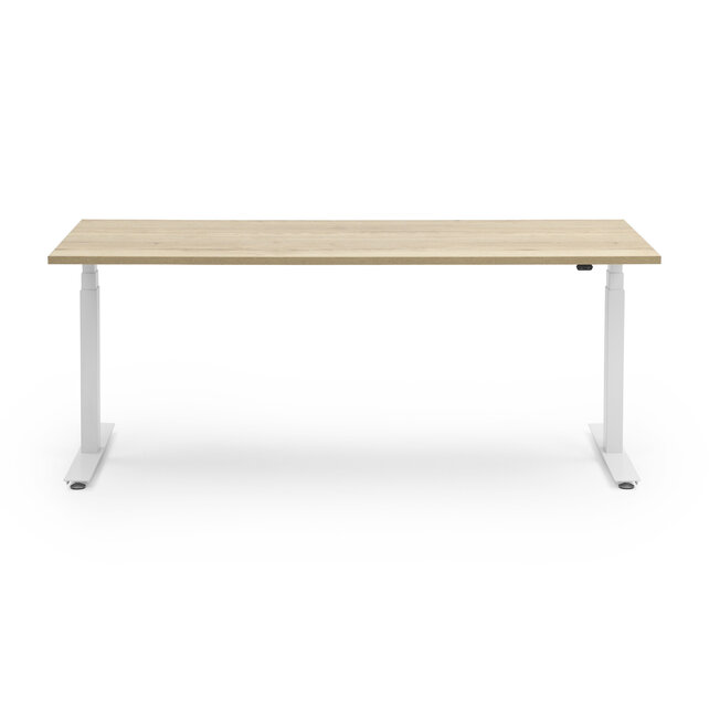 Zit-sta bureau Activedesk wit | Halifax oak
