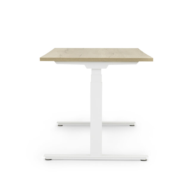 Zit-sta bureau Activedesk wit | Halifax oak