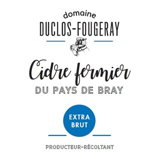 Domaine Duclos Fougeray Cidre Fermier Extra Brut