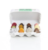 12 assorted chocolate Easter eggs in cardboard egg carton