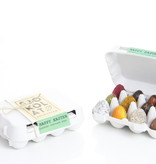 12 assorted chocolate Easter eggs in cardboard egg carton