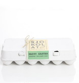 18 assorted chocolate Easter eggs in cardboard egg carton