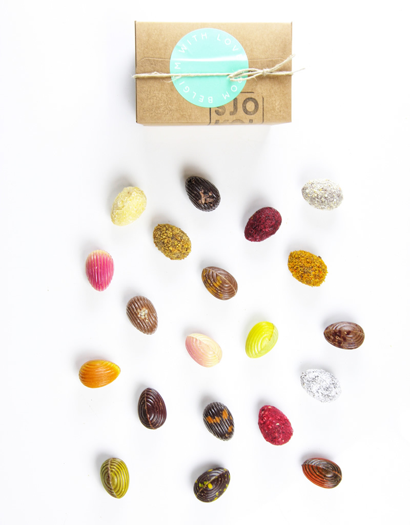 Assortiment chocolade paaseitjes in ballotin - 750 g