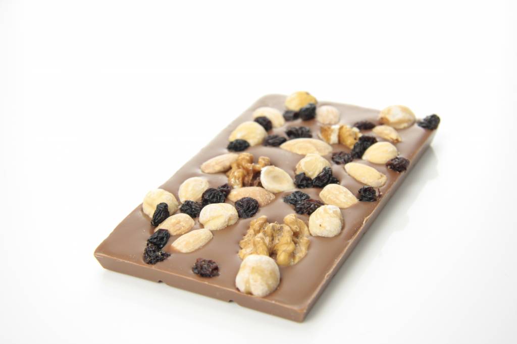 Tablet melkchocolade met studentenhaver