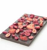 Tablet pure chocolade met rode vruchten mix