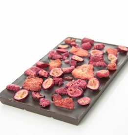 Pure chocolade met rode vruchten mix