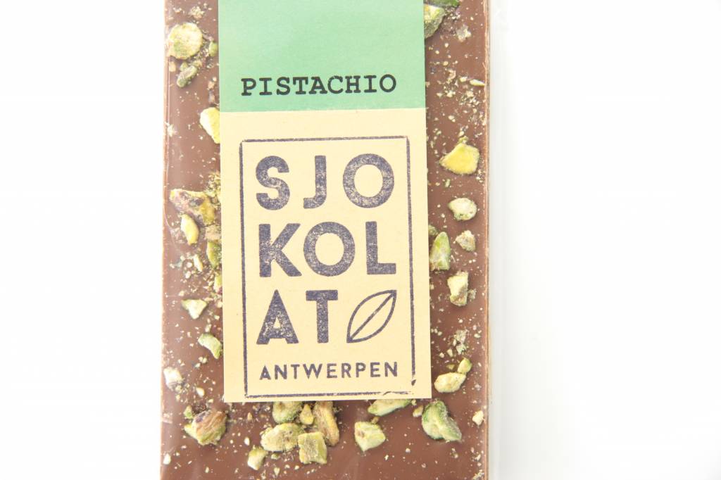 Tablet melkchocolade met pistache