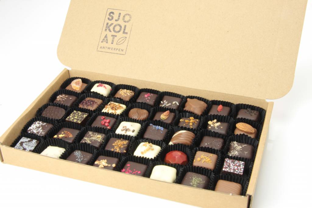 Assortiment pralines in presentatiedoos - 45 stuks