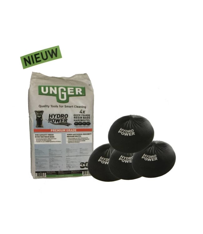 Unger nLite HydroPower QuickChange 4x hars zak 6l in zak