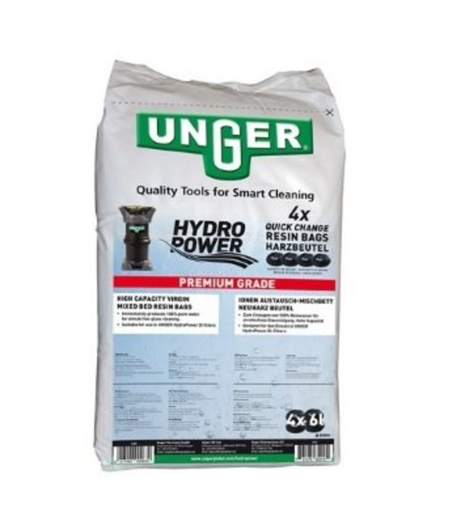 Unger nLite HydroPower QuickChange 4x hars zak 6l in zak