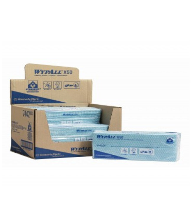 Kimberly Clark WYPALL* X50 Sopdoeken - Intergevouwen - Groen