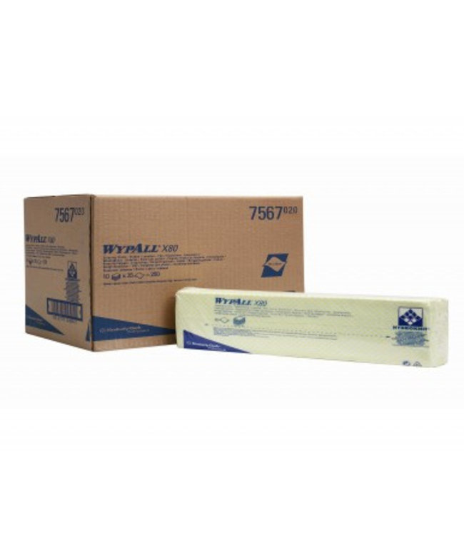 WYPALL* X80 Sopdoeken - Intergevouwen - Geel
