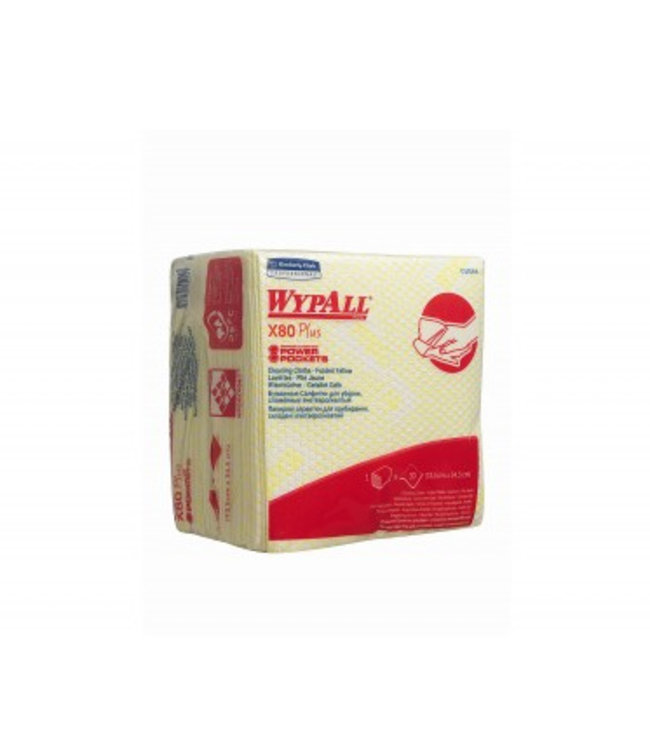 WYPALL* X80 Plus Sopdoeken - 1/4 Gevouwen - Geel