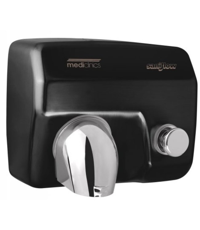 Mediclinics Handendroger zwart drukknop