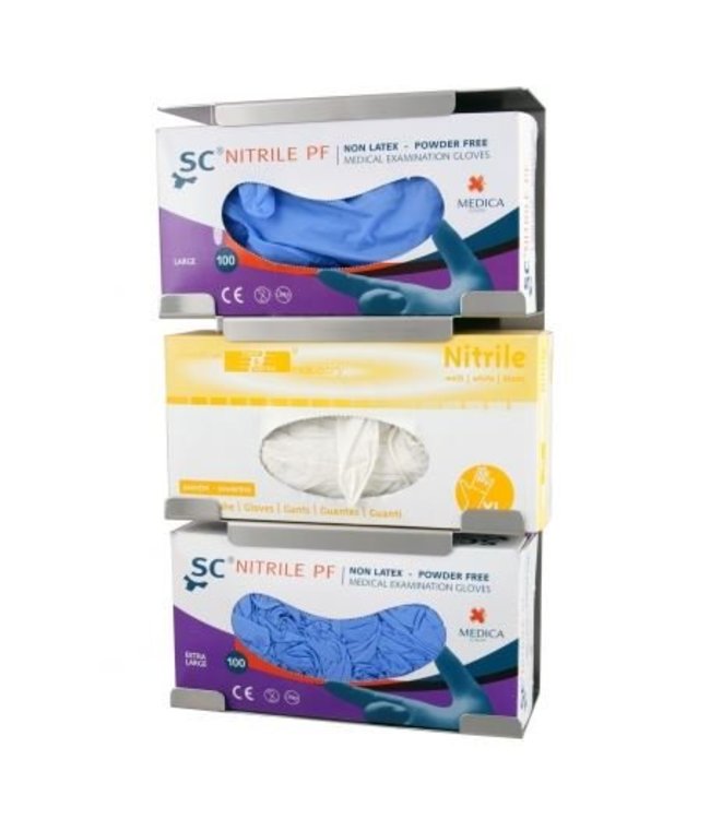MediQo-line Handschoendispenser trio RVS