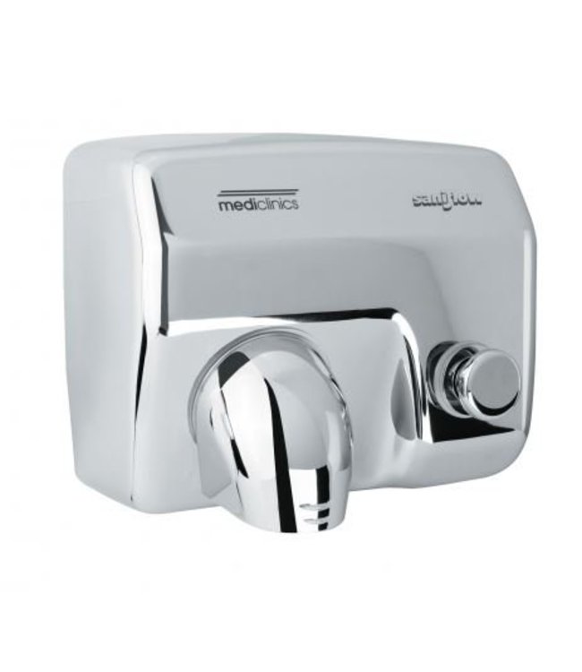 Mediclinics Handendroger hoogglans drukknop