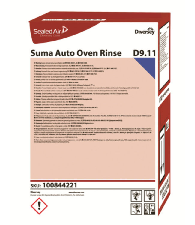 Suma Auto Oven Rinse D9.11 - SafePack 10L