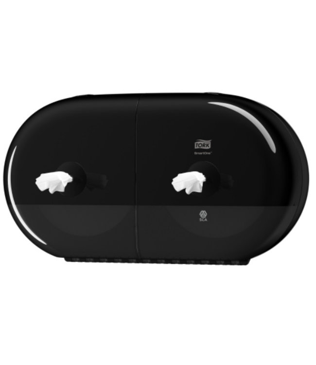 Tork Tork SmartOne® Mini Twin Toiletpapier Dispenser Kunststof Elevation Zwart T9